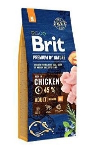 Brit Premium by Nature Adult M 15+3 kg + DOPRAVA ZDARMA